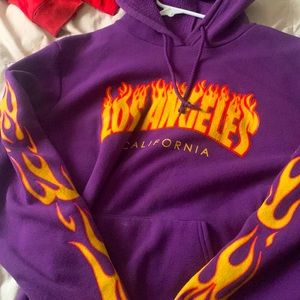 Woman’s & men purple sweatshirt “ Los Angeles California” print